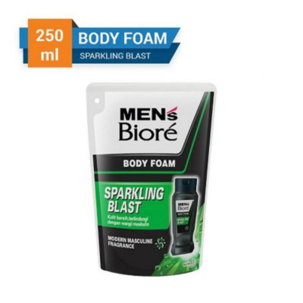 MEN's Biore Body Foam Sparkling Blast Refill 250 ml