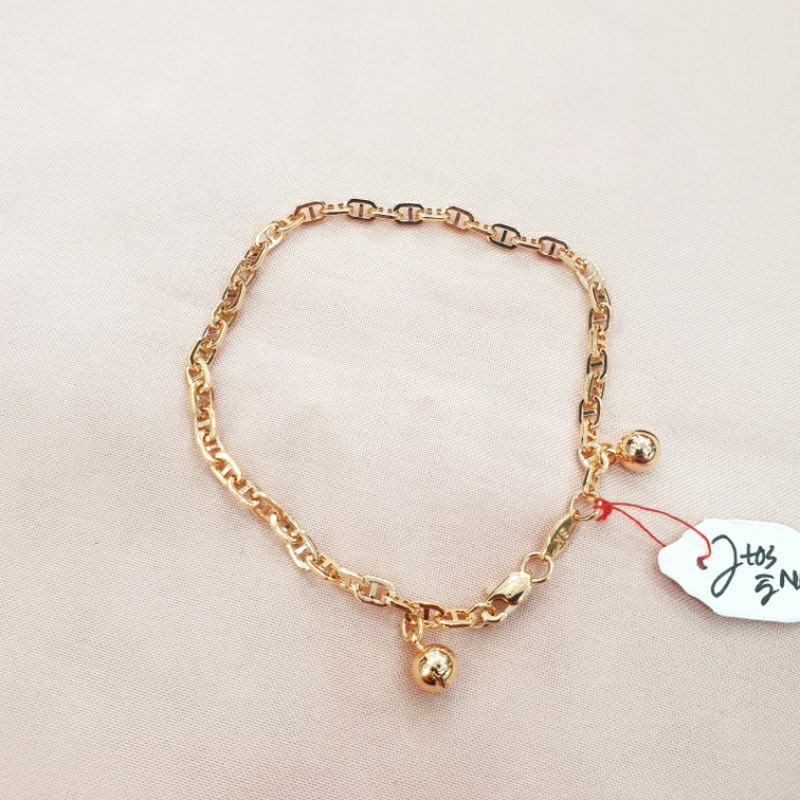 [NEW] Gelang dewasa rantai klip emas asli 375