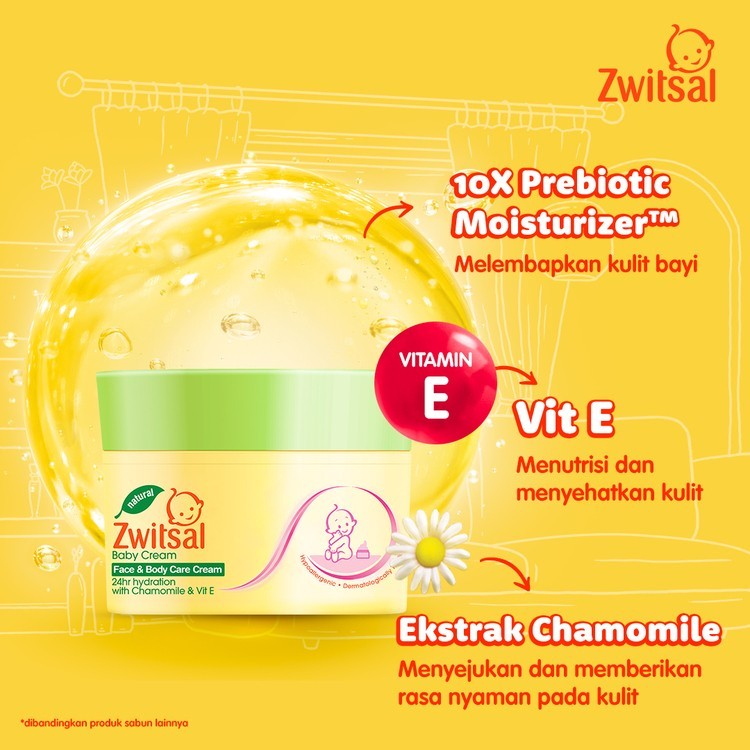 Zwitsal Baby Face & Body Care Cream 50Gr - Krim Bayi / KRIM WAJAH BAYI