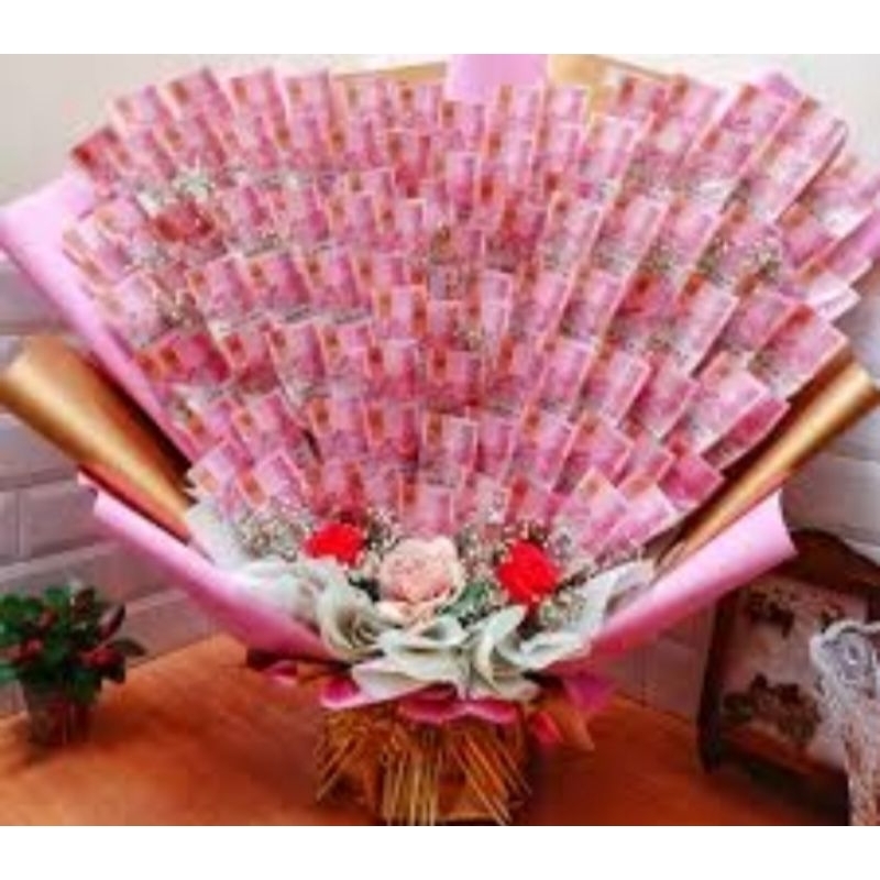 SOUVENIR UANG/BUKET MAHAR/BUKET  ASLI UANG/BUKET WISUDA/