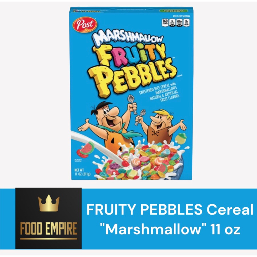 

POST MARSHMALLOW FRUITY PEBBLES Cereal 11 oz ( 311 gr ) NON-HALAL