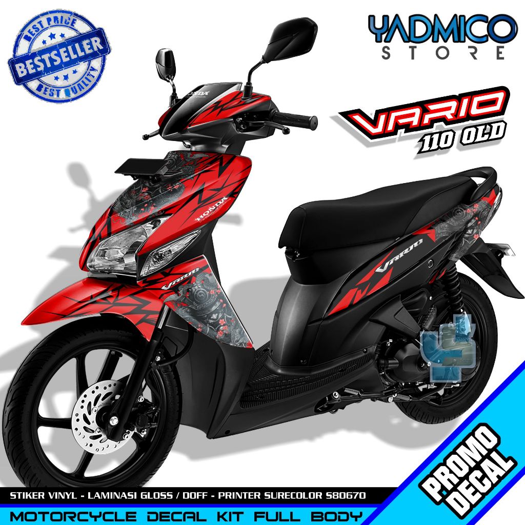 Decal Vario 110 Karbu Full Body - Stiker Vario 110 Karbu Full Body - Decal Hologram Vario 110 Carbu 