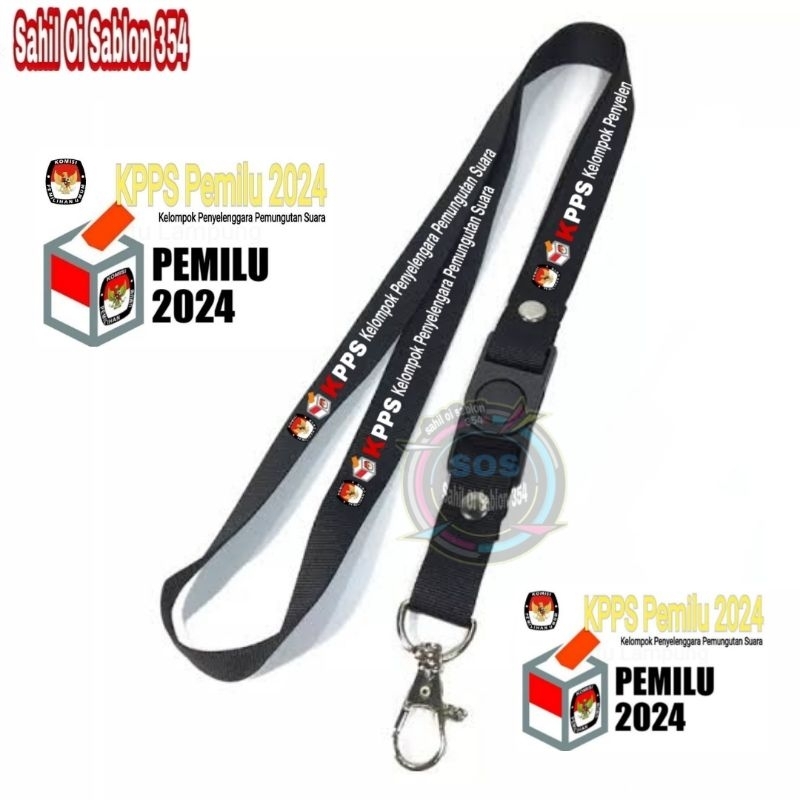 

TALI LANYARD KPPS Kelompok Penyelenggara Pemungutan Suara| BAWASLU | PANWASLU GANTUNGAN KUNCI/GANTUNGAN ID CARD TERMURAH BEST SELLER COD