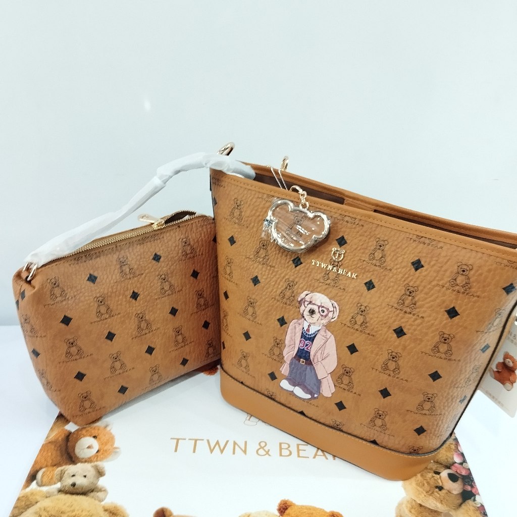 TTWN BEAR ORIGINAL TN3401 TOTE SLING BAG WANITA - TTWNBEAR - TTWN - BEAR - TOTE BAG WANITA TERLARIS