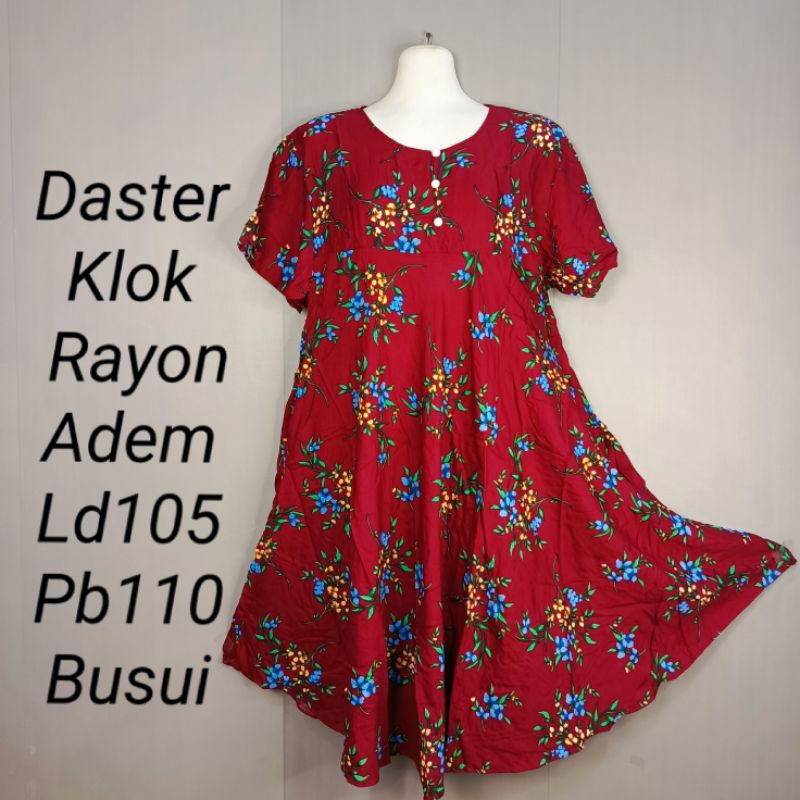 Daster Klok/Payung Kancing mutiara Merek Gajah putih Ld105