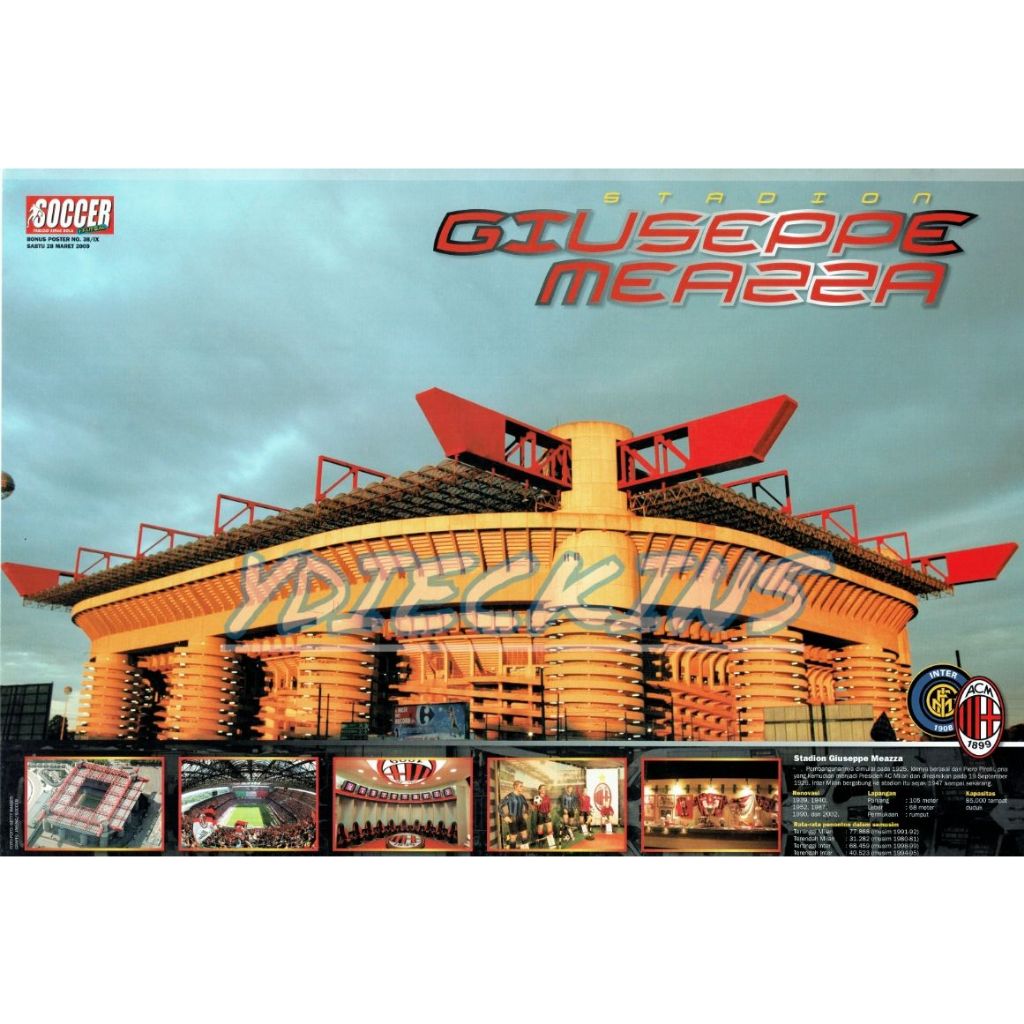 Poster Bola Tabloid SOCCER Stadion "GIUSEPPE MEAZZA" - AC/Inter Milan