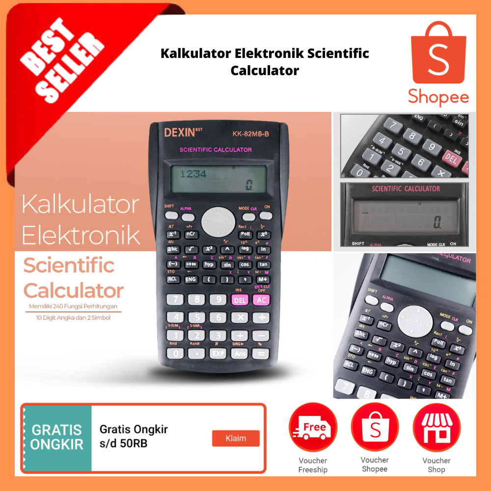 

Kalkulator Elektronik Scientific Calculator / Kalkulator Ilmiah dengan 240 Fungsi dan tampilan layar dua baris Kalkulator Siswa Portabel