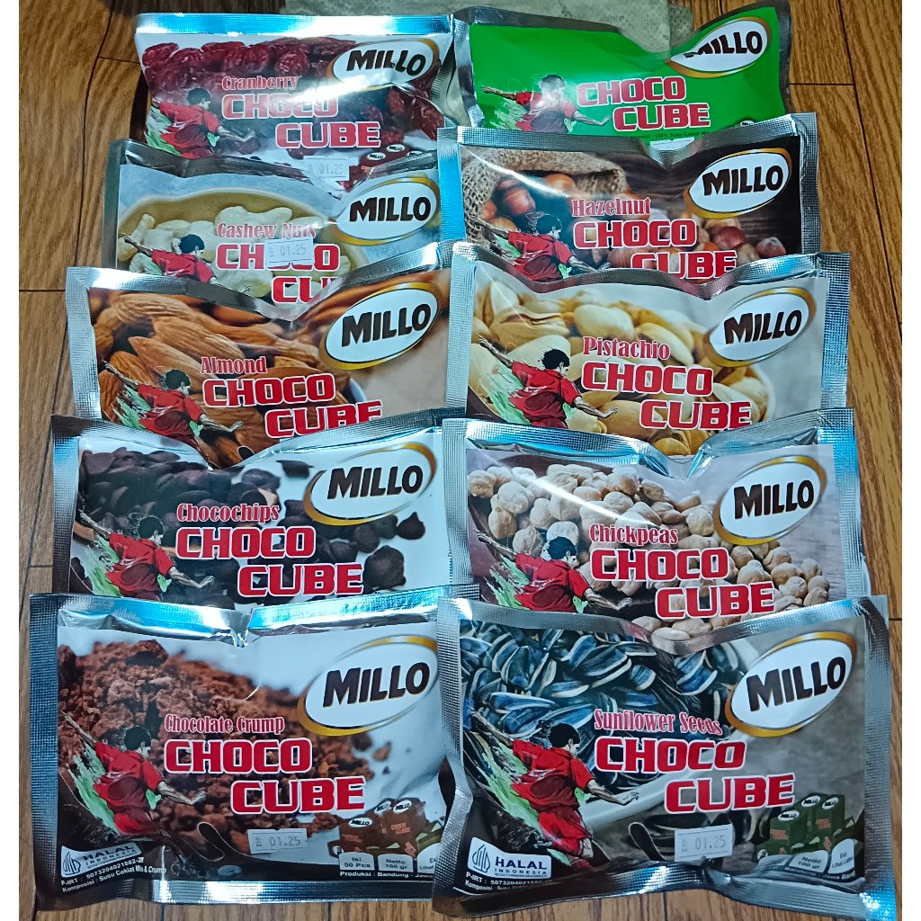 

All Varian Milo/Millo Cube 1 Bungkus (Isi 50 buah) Murah Lebay ....