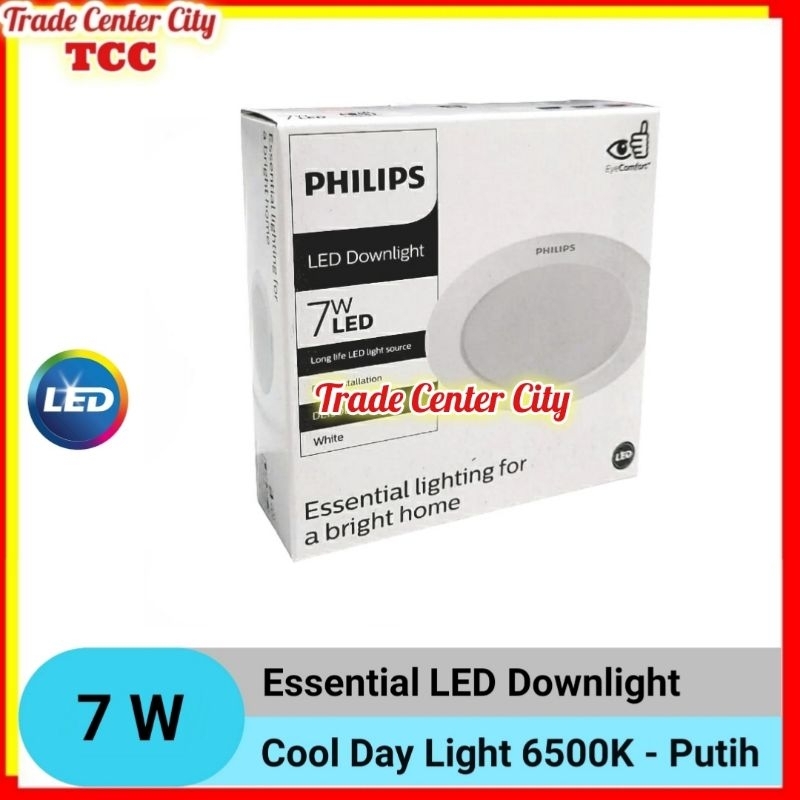 Philips Lampu Downlight LED Eridani 5 watt & 7 watt Lampu Tanam Plafon 5w & 7w Cahaya Putih & Kuning