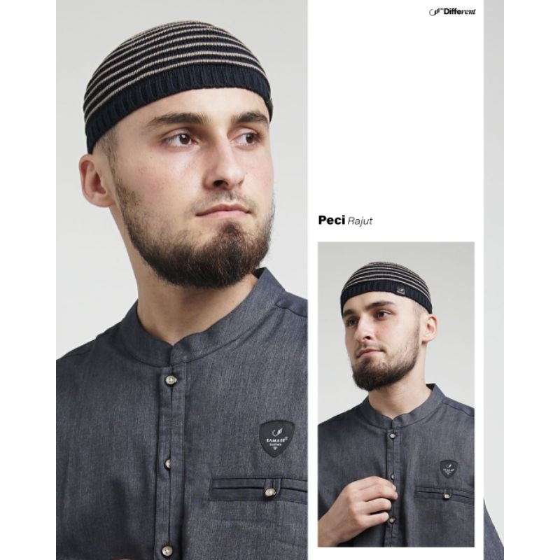 Peci Rajut SAMASE 100% ORIGINAL | peci rajut motif bergaris | Limited