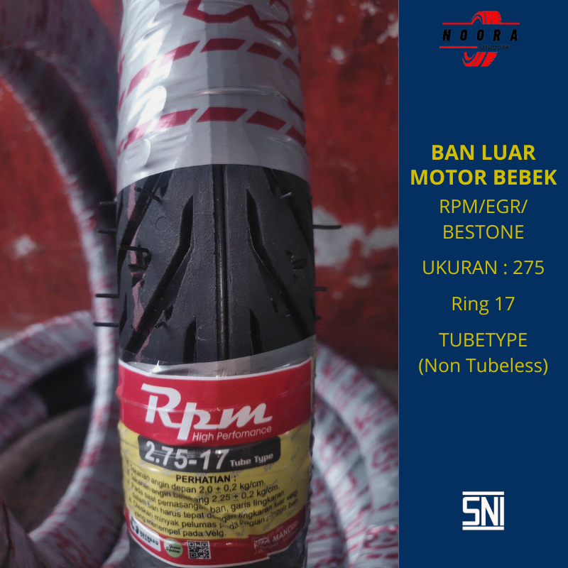 Ban luar motor bebek RPM/Egr/BESTONE 275 ring 17 TUBETYPE