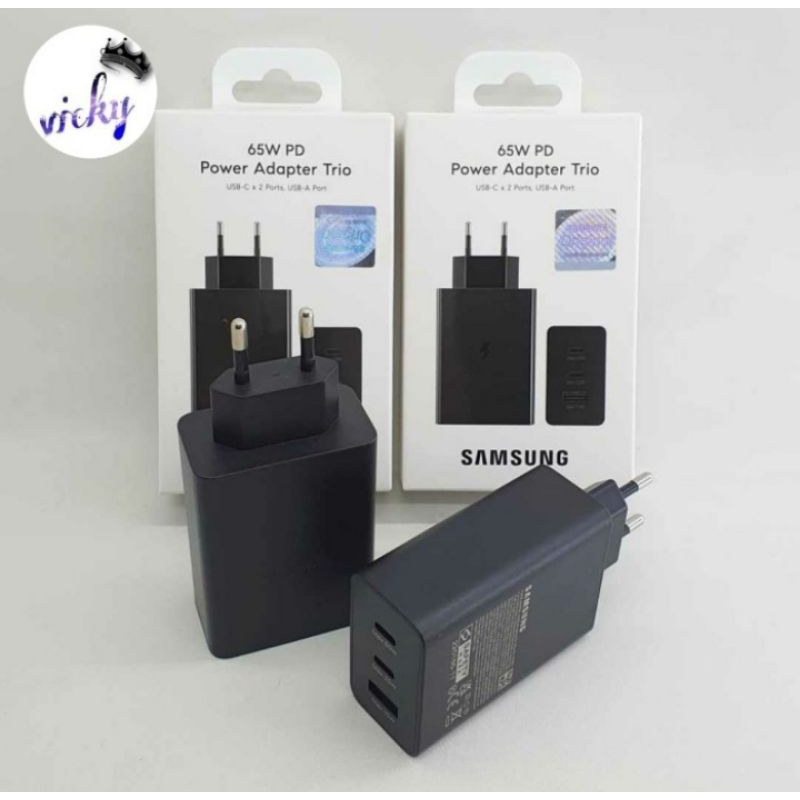 Kepala Charger Adaptor Samsung S20fe S21fe S23fe Original 65W PD super fast charging