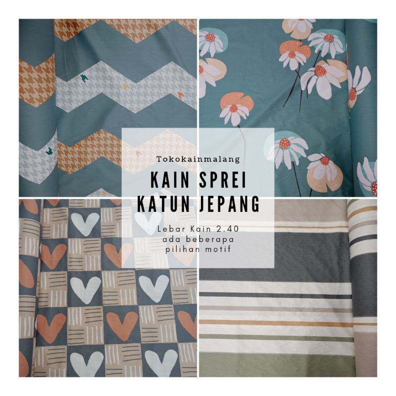 KAIN SPREI KATUN JEPANG ORIGINAL (HARGA PER 0.5 METER)