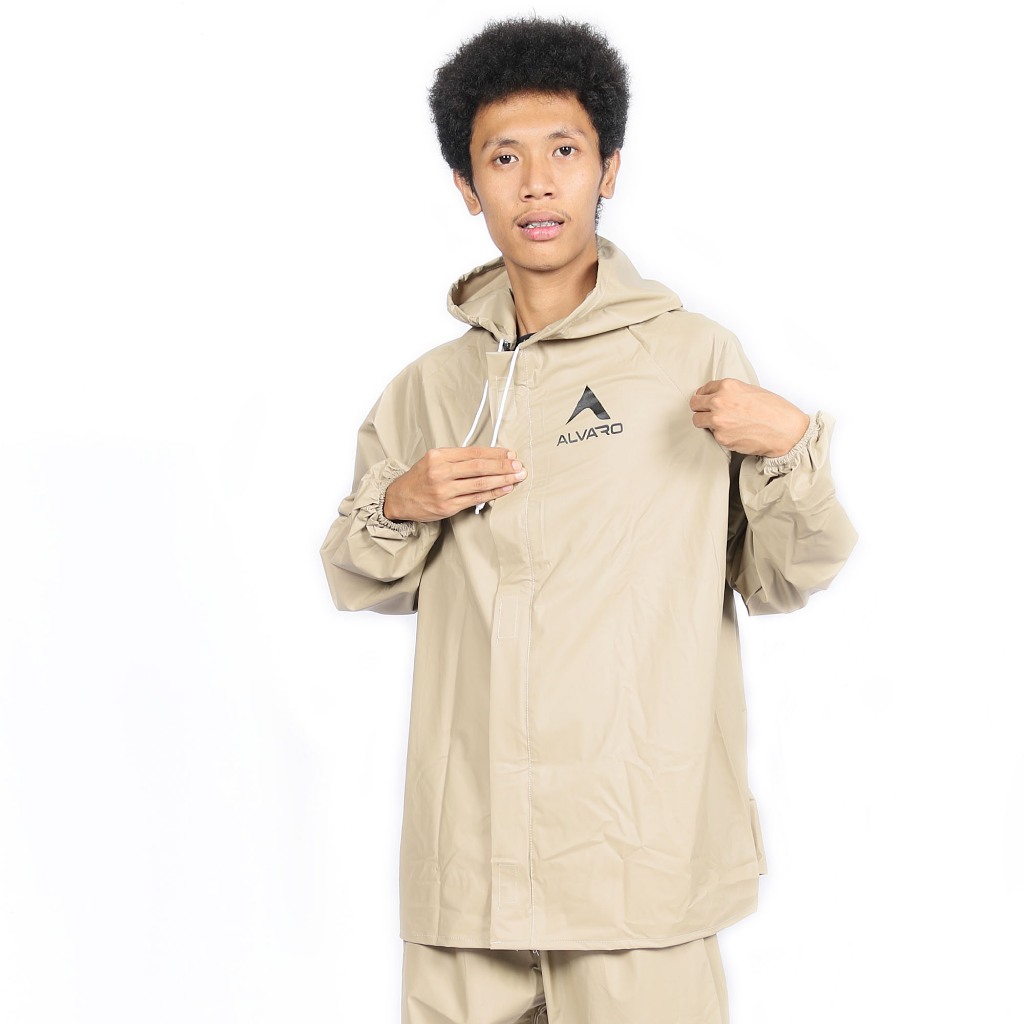 Jas Hujan Setelan Alvaro Cream
