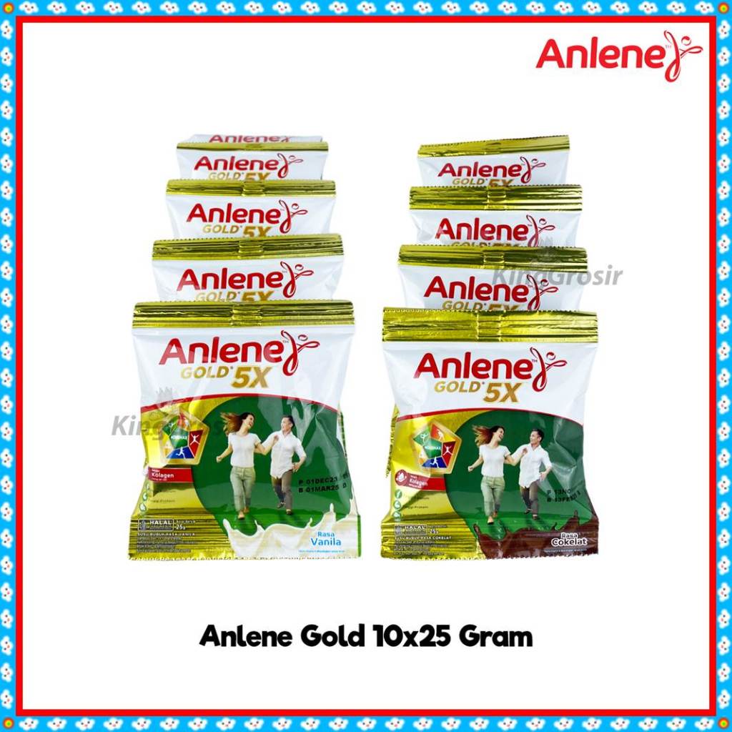 Anlene Gold Renceng 10x25gr Susu untuk Lansia Susu Bubuk Tinggi Kalsium