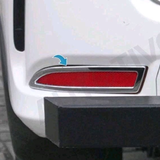 Cover Ring Bemper Belakang Reflector All NEW AVANZA-XENIA CROME HITAM CARBON