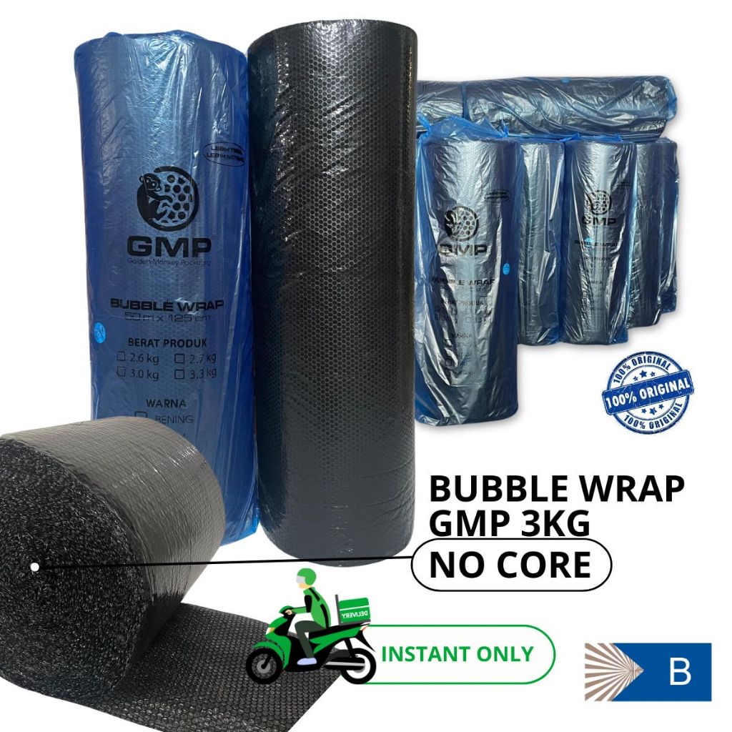 

Bubble Wrap GMP 3 KG Roll Hitam, Bening Tebal Murah Surabaya Tebal