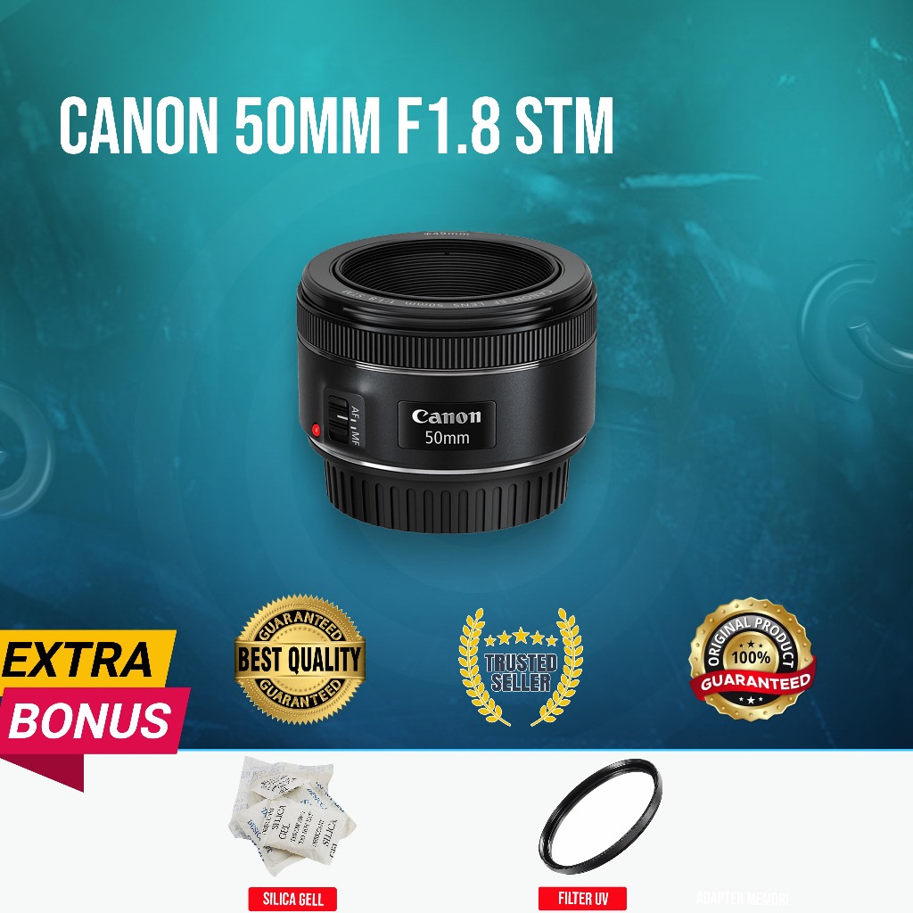 CANON EF 50MM F1.8 STM ORIGINAL NORMAL MULUS MURAH (SECOND)