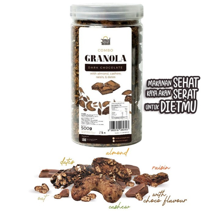 

Granola 500 Gr Timur Tengah | Variant Dark Chocolate | Sereal Sarapan Makanan Sehat High Quality