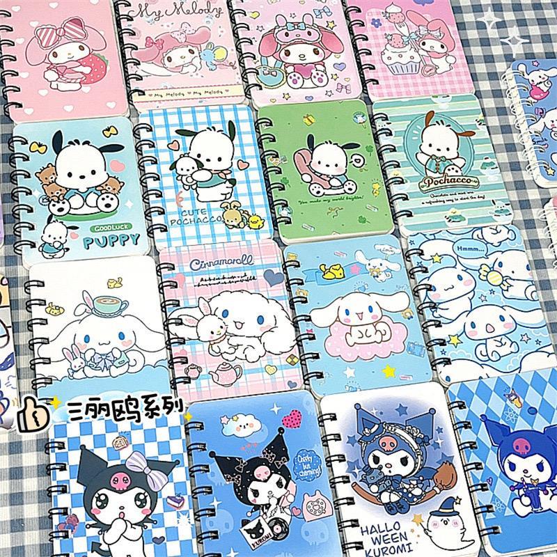 

STV 1 Set 4 Minibook Notebook Sanrio Lucu Notepad Buku Tulis A7 Motif Kuromi Cinnamoroll melody pompurin pocaccho