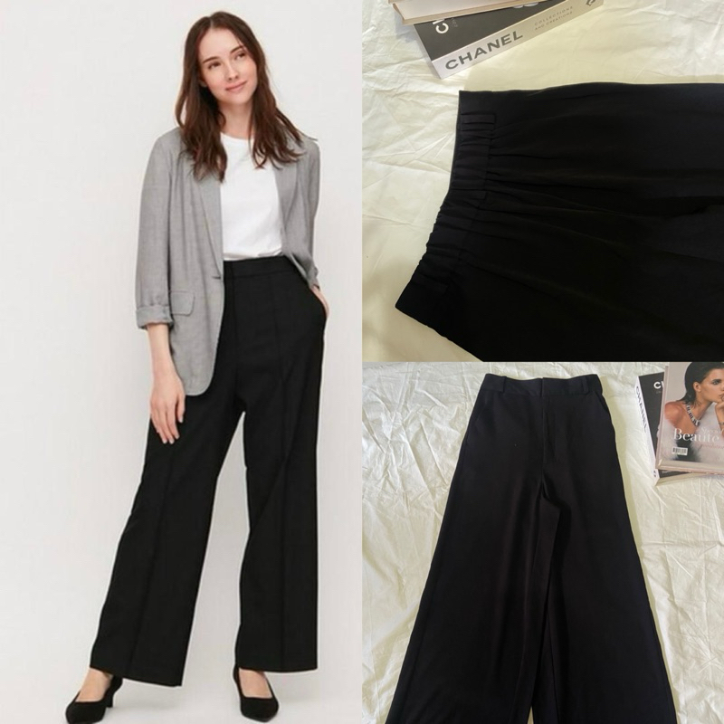 GU UNIQLO highwaist long pants cullote | celana kulot wanita