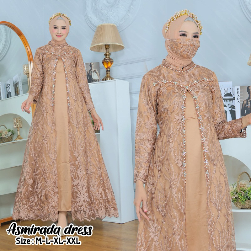 REGINA DRESS  GAMIS REGINA - GAMIS PESTA - GAMIS TULLE - DRESS PAYET - GAMIS MUSLIM - GAMIS MEWAH - 