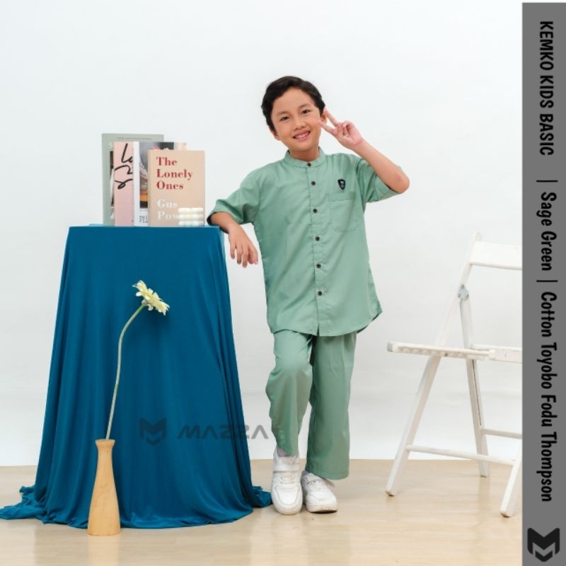 Baju Kemeja Koko Kemko stelan Basic Mazza Buat Anak Antum tambah keren lengan pendek