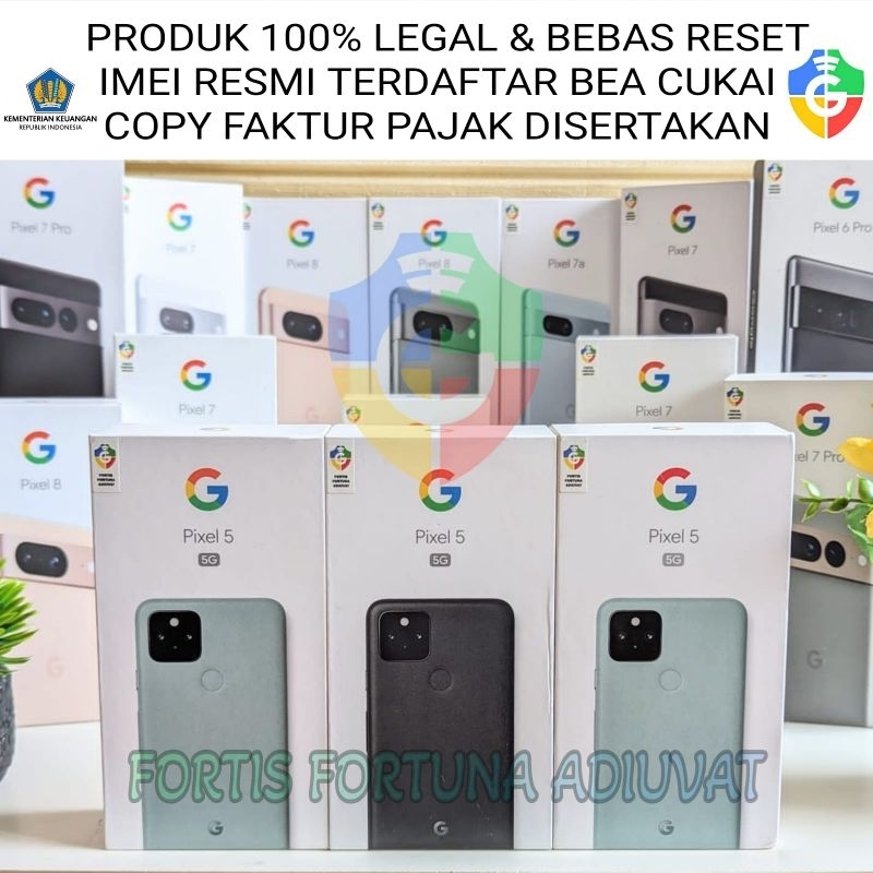 Google Pixel 5 - 8/128 - Fullset Original - Resmi IMEI Terdaftar Bea Cukai BEBAS RESET -  sinyal ter