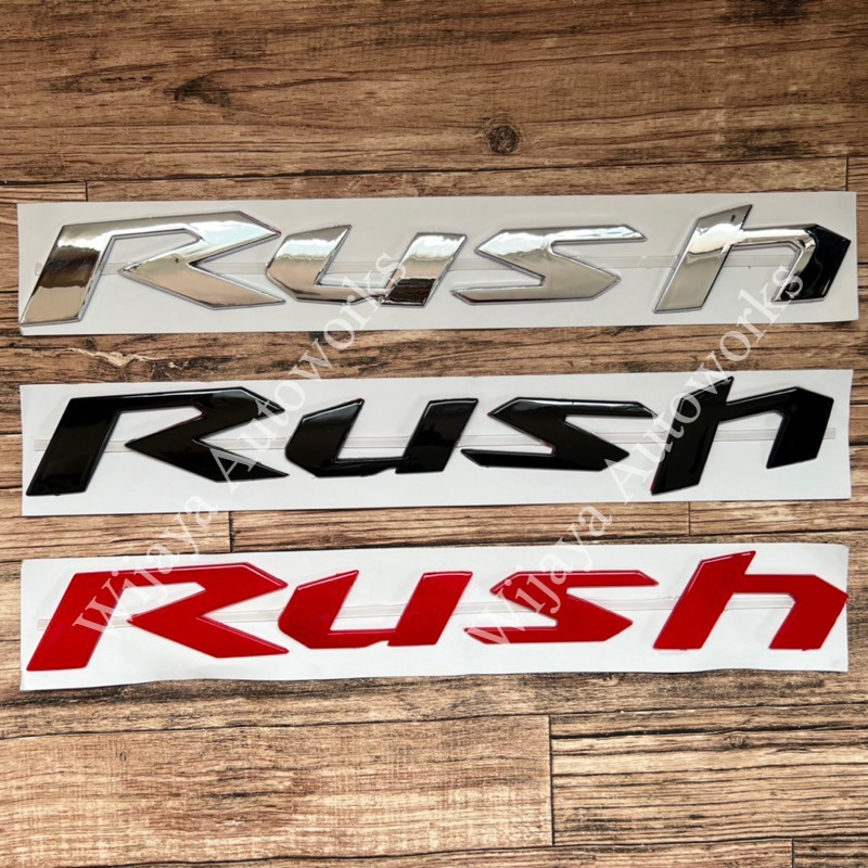 Emblem Kap Mesin Mobil Rush Emblem Rush