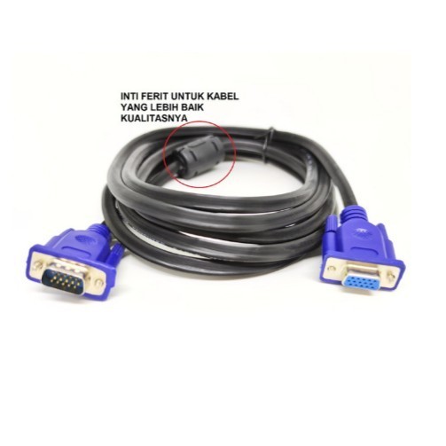 Cable vga extension NB 3 meter 1080P for monitor led lcd tv - Kabel d-sub 15 pin db15 male female 3m