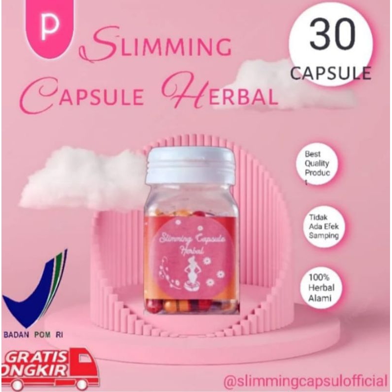 [30 KAPSUL] SLIMMING CAPSULE HERBAL PINK ORI PELANGSING HERBAL OBAT DIET DETOX PEMBAKAR LEMAK AMPUH 