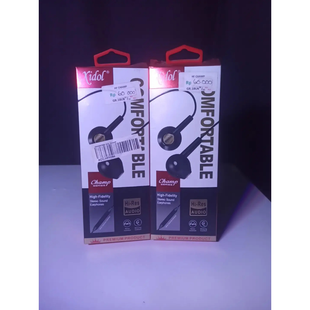 EARPHONE XIDOL CHAMP SERIES/ORIGINAL XIDOL HANDSFREE EXTRA BASS