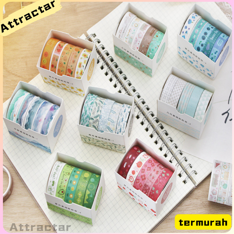 

✨In Stock Vintage Geometry Tape Diary DIY Bahan Dekoratif Sticker Student Sticker Stationery-AT