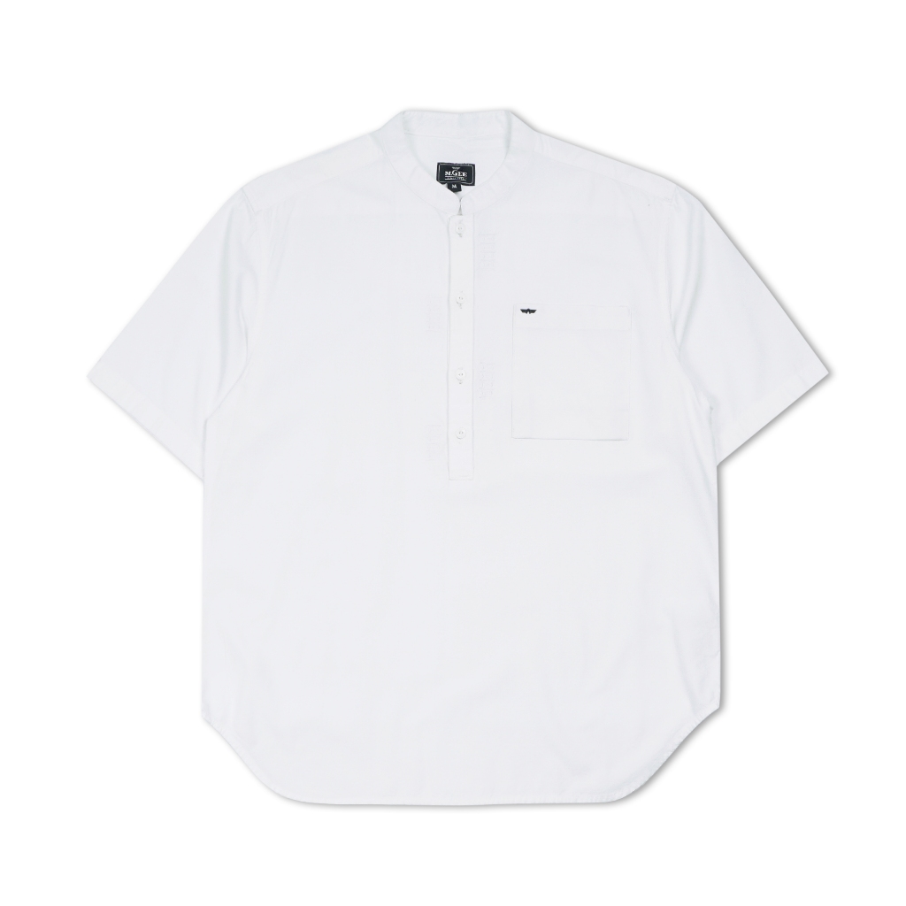 Baju Koko MGEE Original - Baju Koko Lengan Pendek Original MGEE Alfero CKRR 086 White