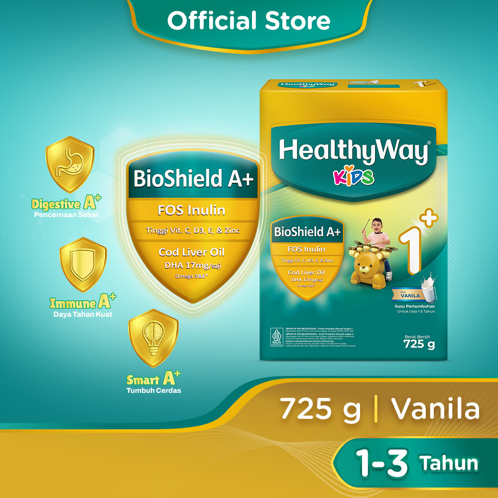 Original HealthyWay Kids 1+ Vanilla / Madu 725gr Termurah