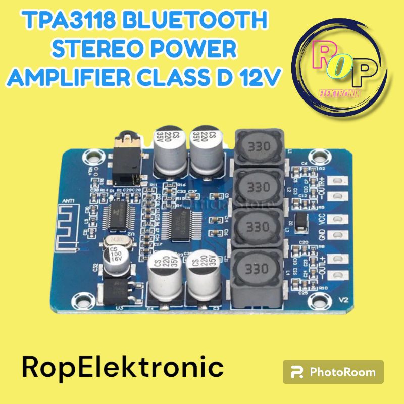 TPA 3118 BLUETOOTH STEREO 2x30 Watt POWER CLASS D 12V