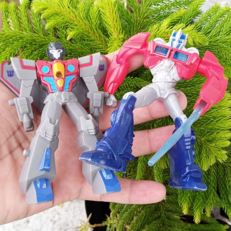 Paket 2 Mainan Figure Transformer Starscream & Optimus Hasbro Bekas