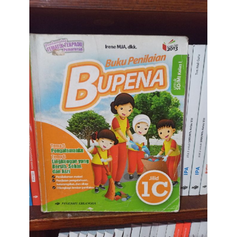BUKU BEKAS BUPENA 1C KELAS 1 SD ERLANGGA KURIKULUM 2013