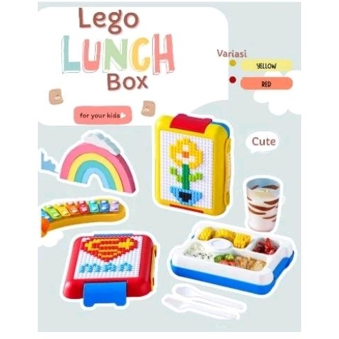LEGO LUNCH BOX / KOTAK MAKAN ANAK LEGO / KOTAK MAKAN UNIK