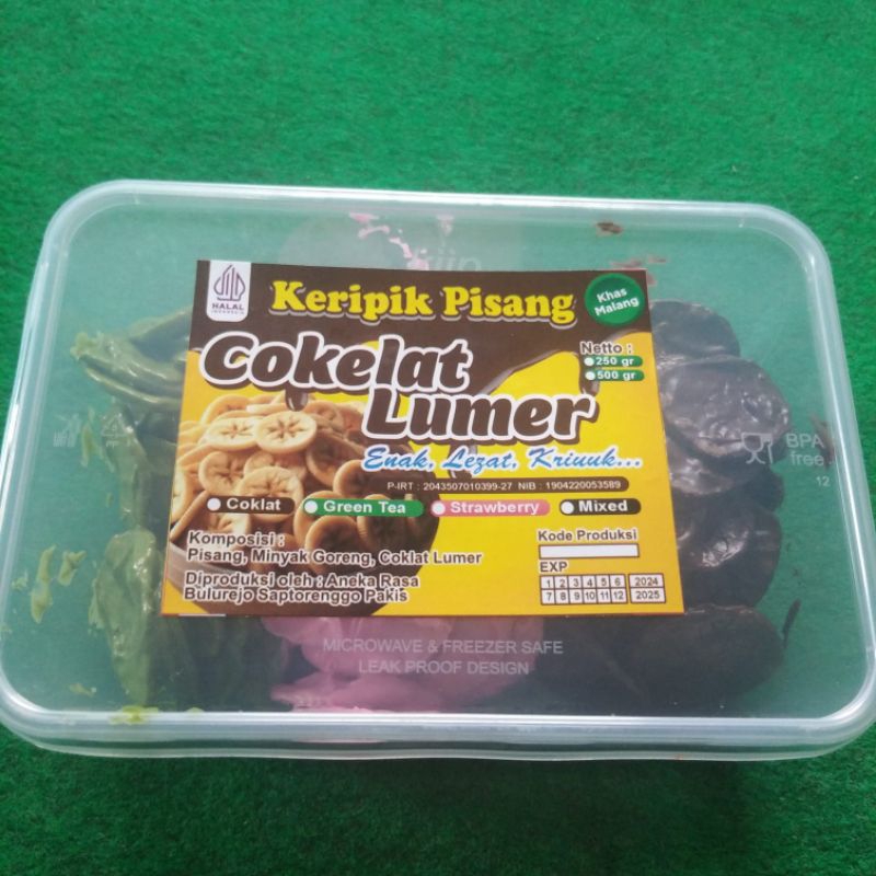 

Keripik Pisang Coklat Lumer rasa Mix Coklat, Greentea, Strawberry