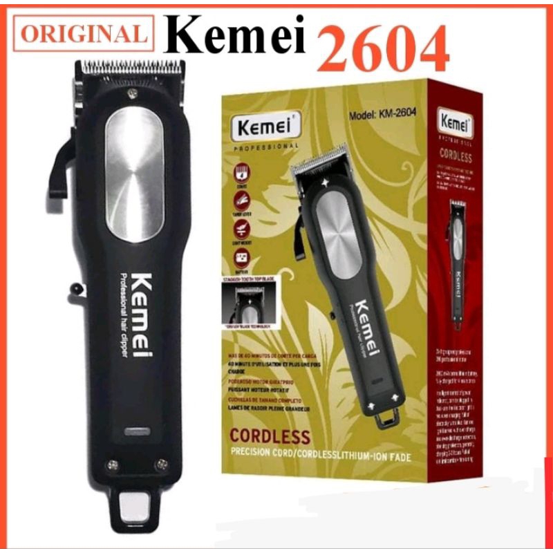 KEMEI KM-2604 MESIN CUKUR RAMBUT ELEKTRIK ORIGINAL
