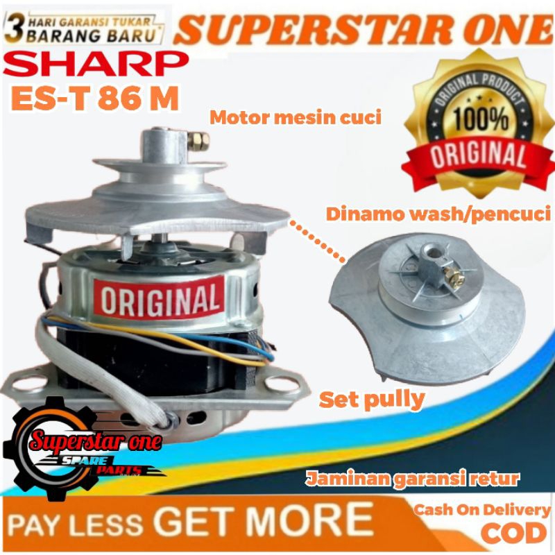 Dinamo wash/pencuci set Pully wash mesin cuci Sharp ES-T 86 M/ES-T86M/EST 86 M/EST86M