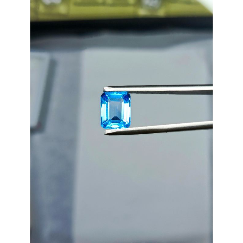 NATURAL SWISS BLUE TOPAZ ELEKTRIK DIM 10*8