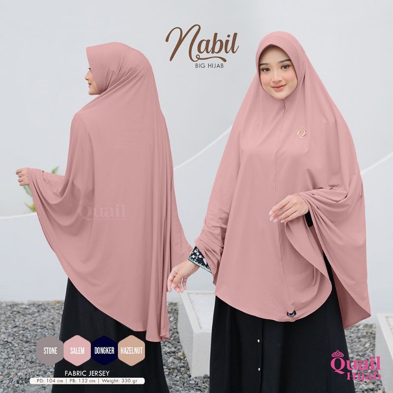 NABIL BIG HIJAB QUAIL ORIGINAL | JILBAB JUMBO JERSEY QUAIL | JERSEY PREMIUM