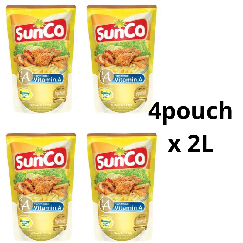 

(JATIM) PAKET HEMAT MINYAK SUNCO 2L x 4 POUCH