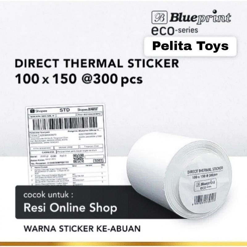 

Label Direct Thermal Sticker Blueprint 78 x 100 mm / Isi 300 / Cocok Untuk Resi Online - PT TOYS