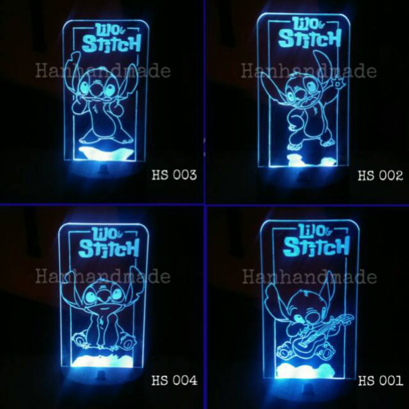 Lampu hias akrilik Stitch Costume nama