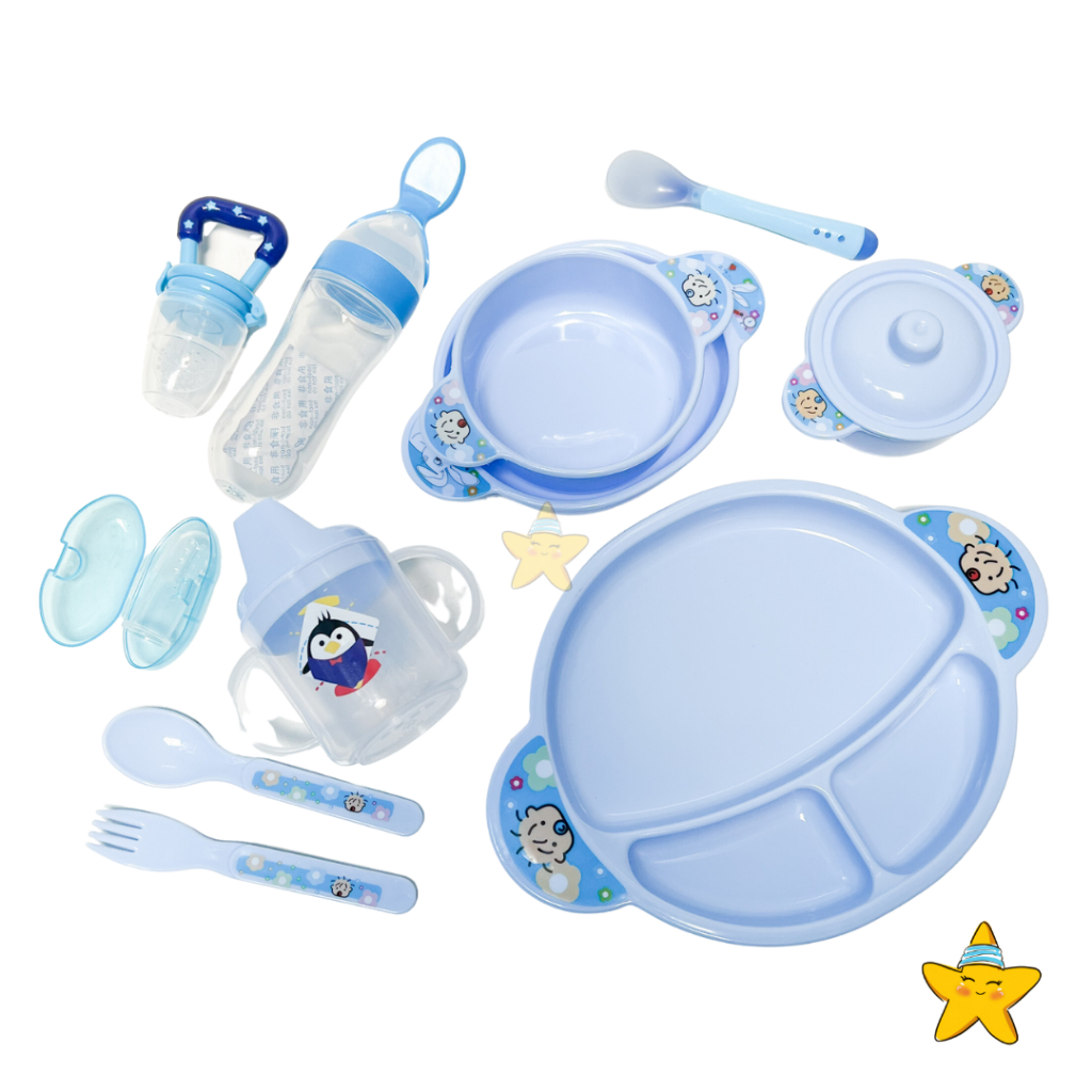 Hbk 12In1 Feeding Baby Gift Set Paket Peralatan Makan Mpasi Bayi Newborn Baru Lahir