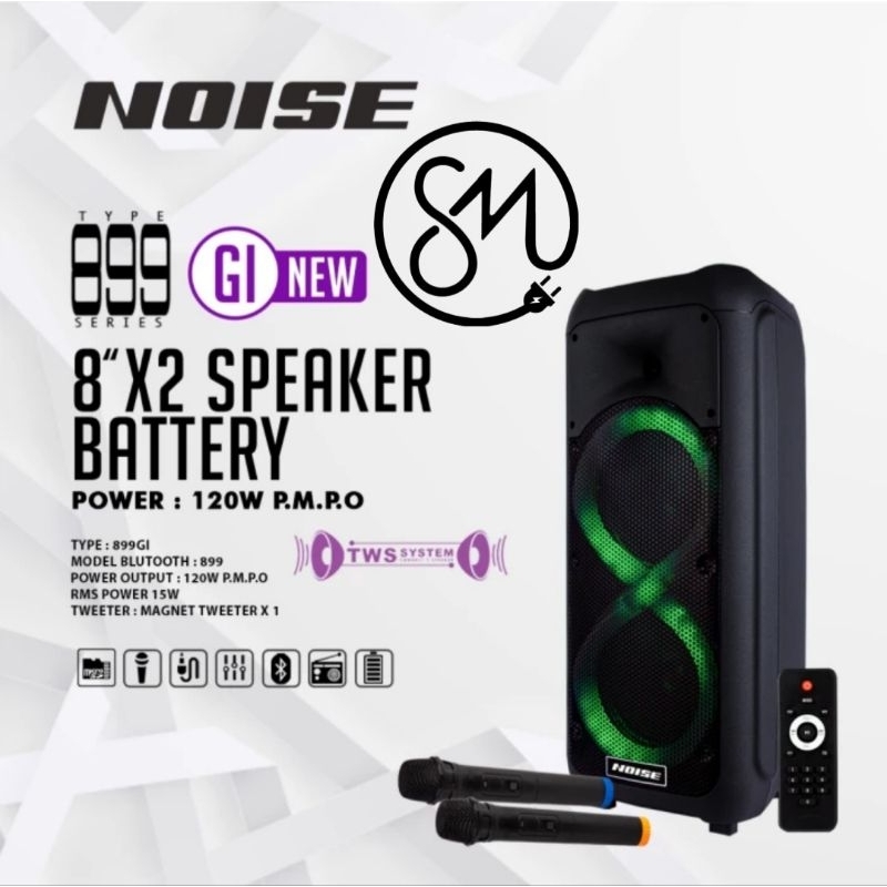 Speaker Bluetooth Portable Wireless Noise NS-899 GI new Double 8 inch 899GI
