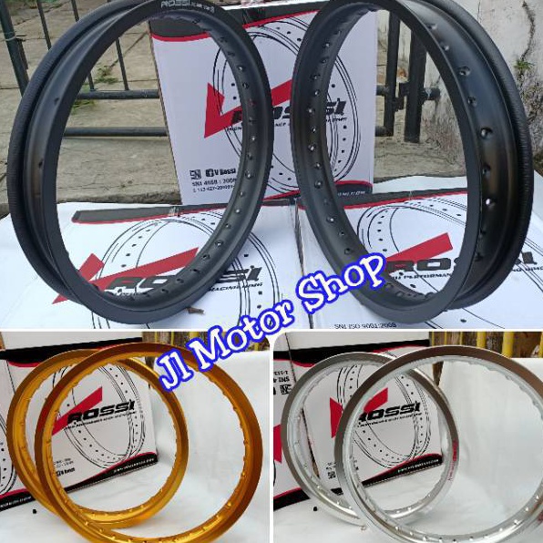 Ecl Velg Rossi 14 16  16 16  16 185  185 215  215 25 Ring 17 HITAM GOLD SILVER EMAS Harga Sepasang V